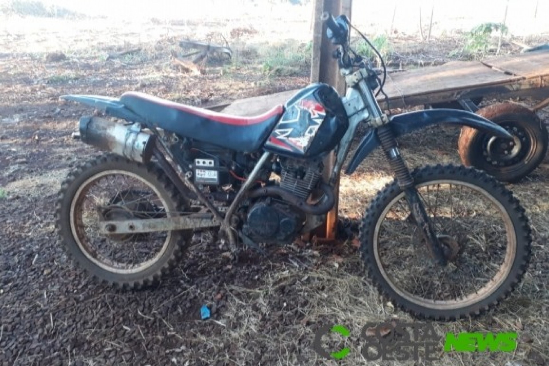 Moto com placa de Missal e recuperada pela PM de Santa Helena