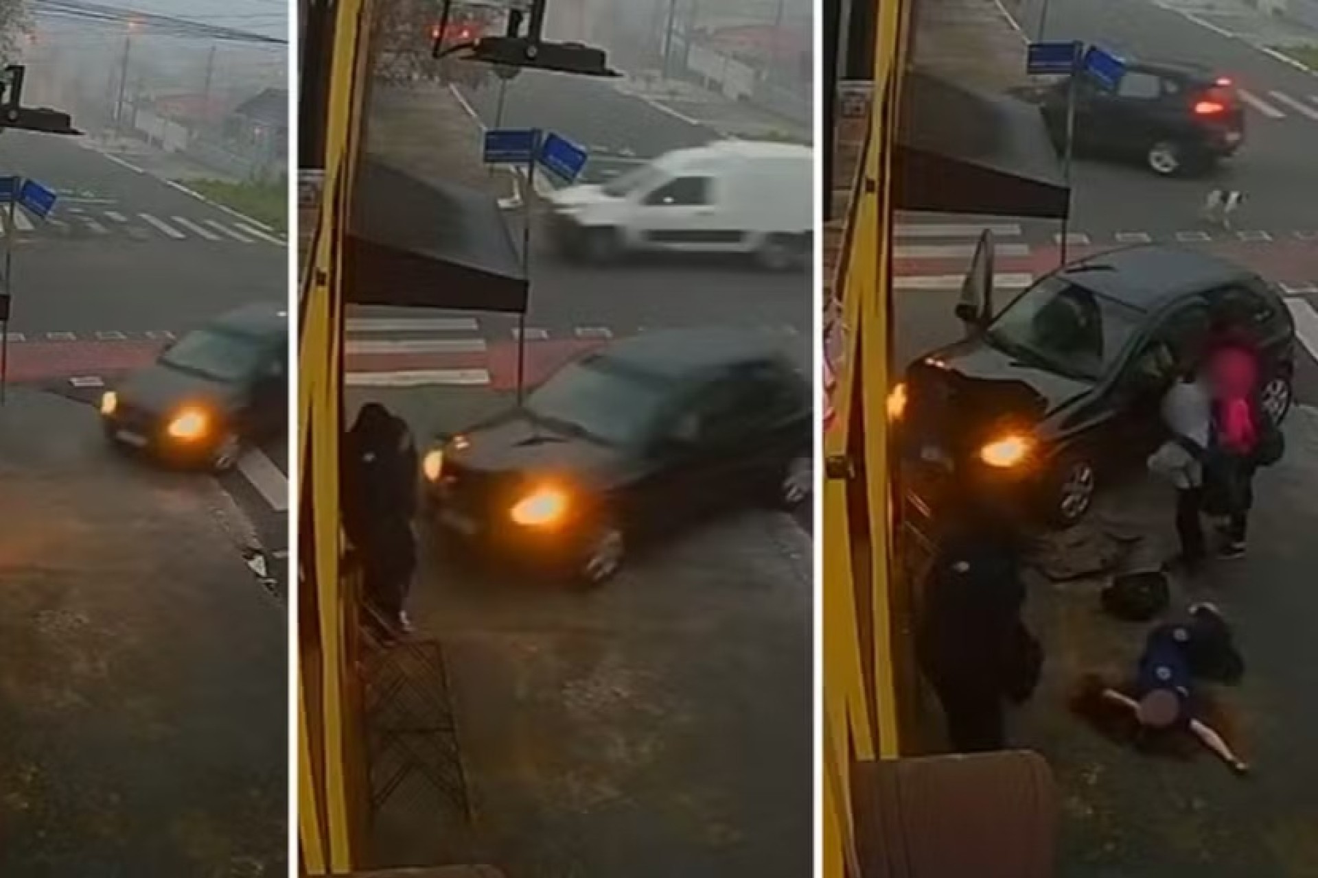 Mulher filmada tentando matar adolescentes jogando carro contra elas em calçada é presa no Paraná