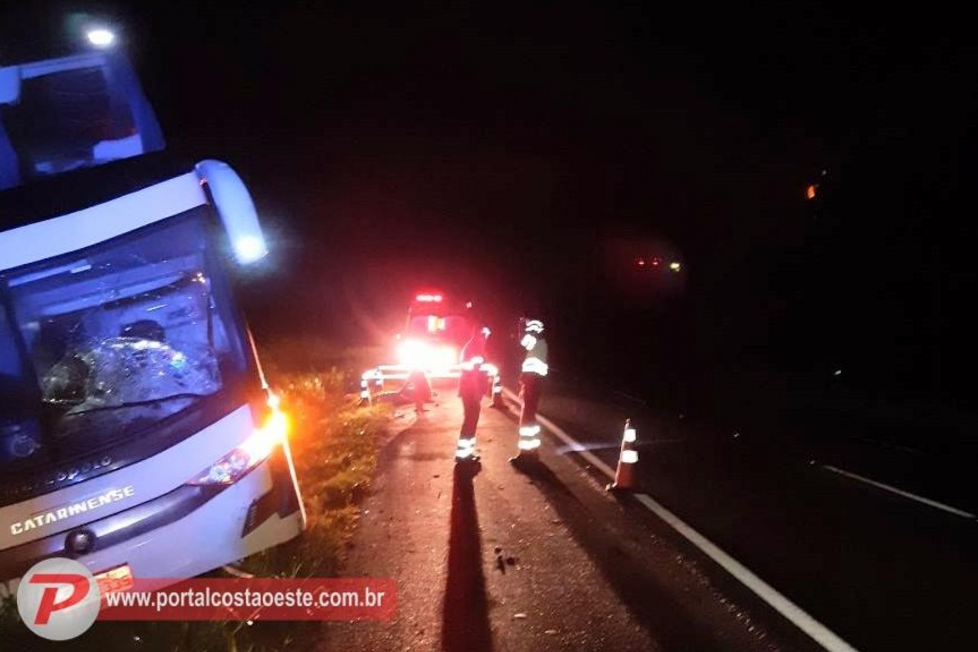 Mulher morre atropelada por ônibus na rodovia BR 277, em São Miguel do Iguaçu