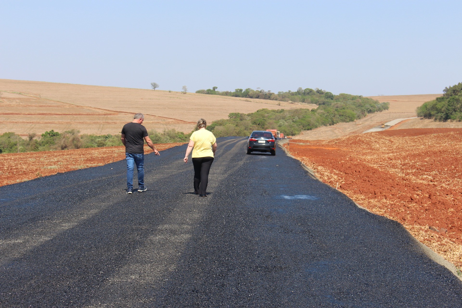 Obras do asfalto da Santa seguem dentro do cronograma