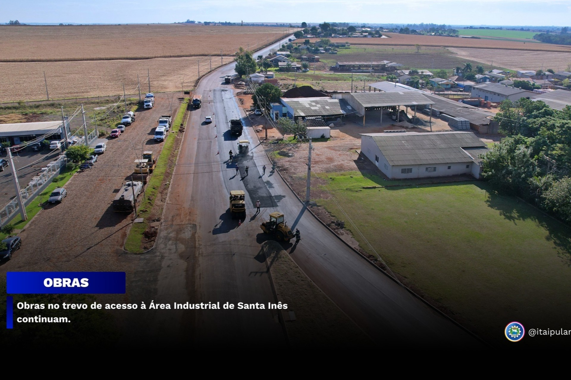 Obras no trevo de acesso à Área Industrial de Santa Inês continuam