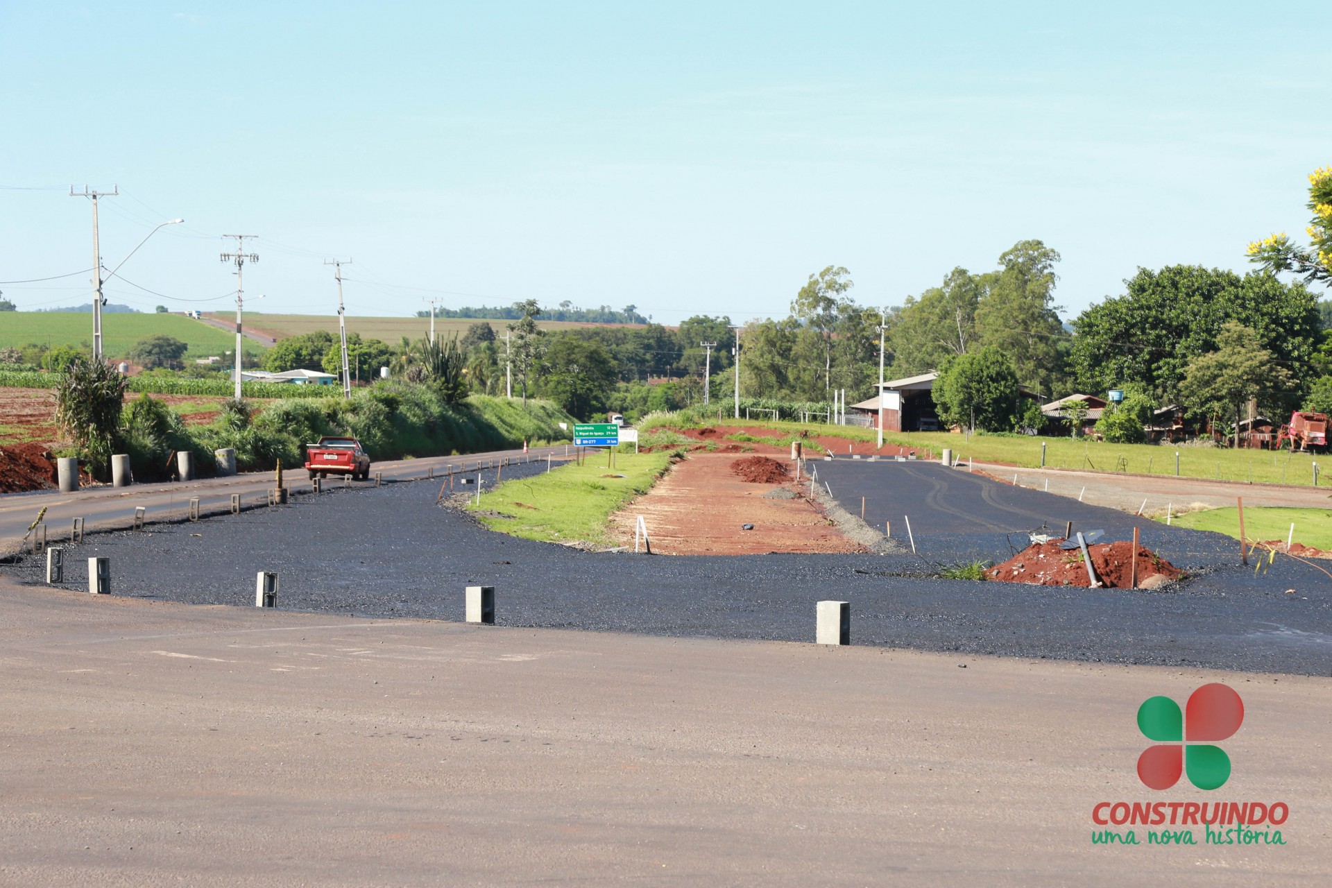 Obras no Trevo do Lago Municipal em Missal continuam