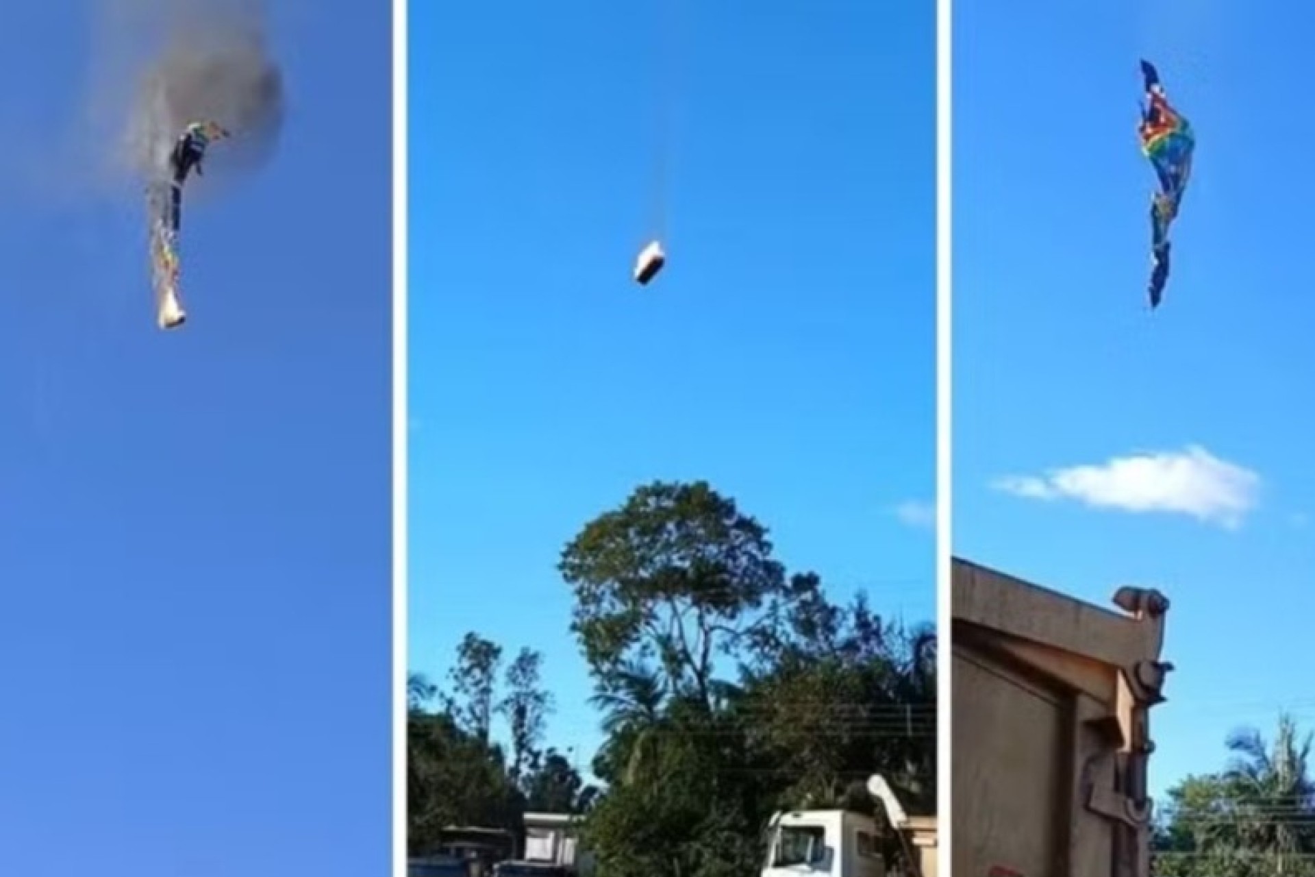 Oito pessoas morrem em queda de balão que pegou fogo em Praia Grande (SC)