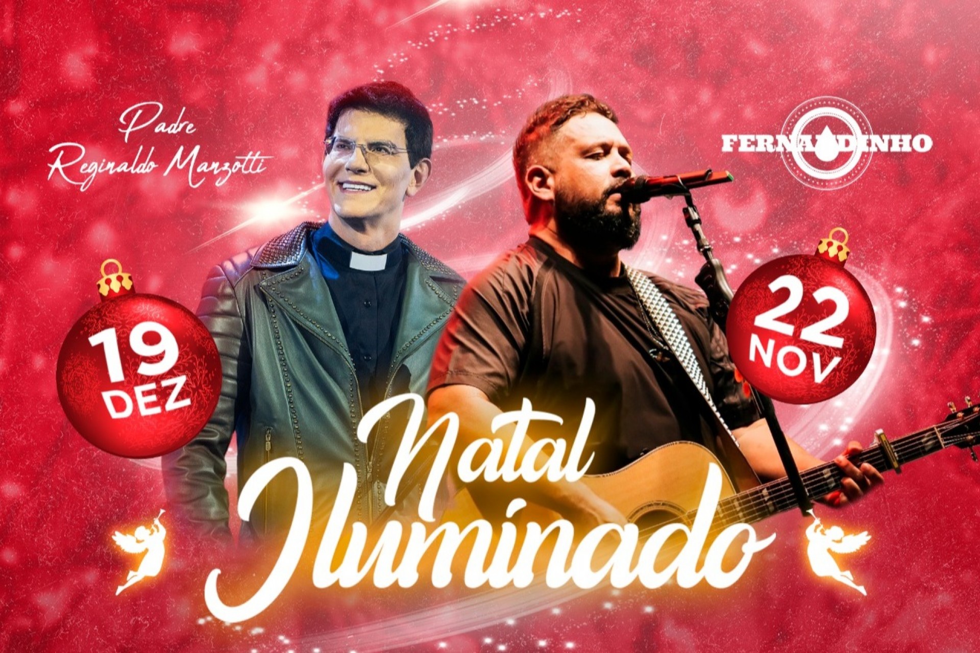 Padre Reginaldo Manzotti e Fernandinho são atrações do Natal Iluminado 2019 em Santa Helena