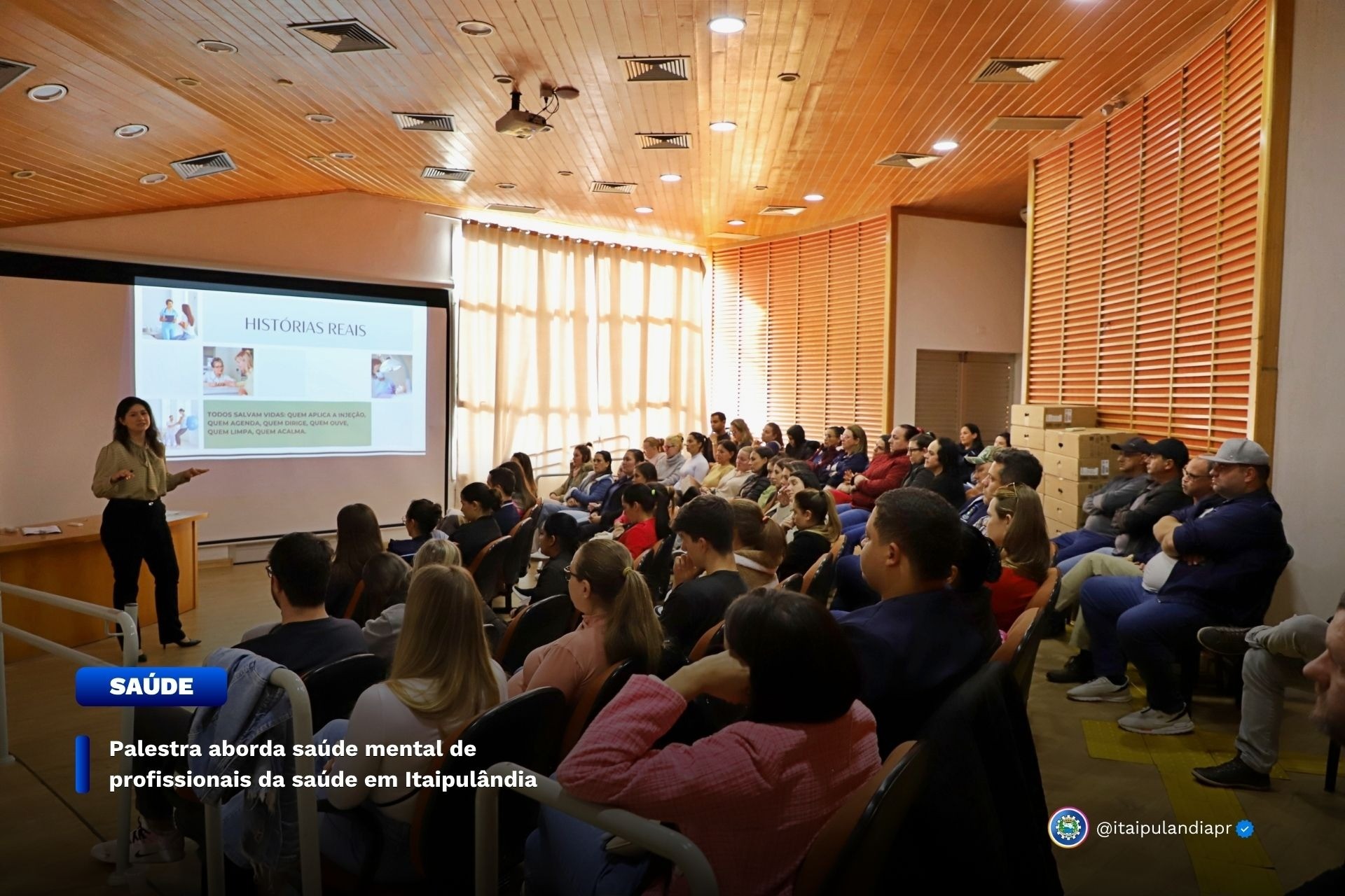 Palestra aborda saúde mental de profissionais da saúde em Itaipulândia