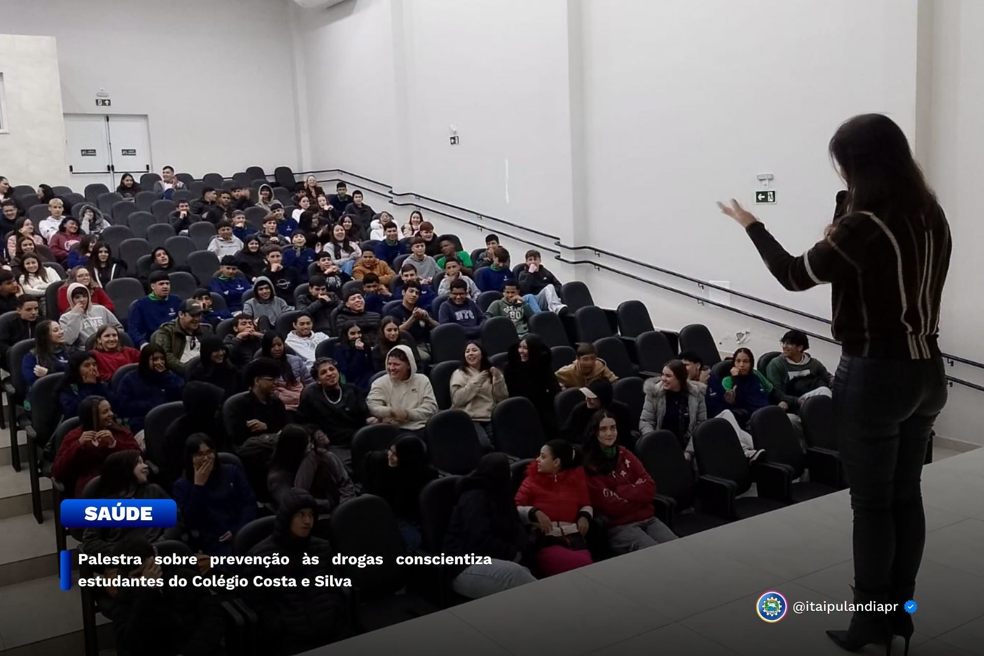 Palestra sobre prevenção às drogas conscientiza estudantes do Colégio Costa e Silva