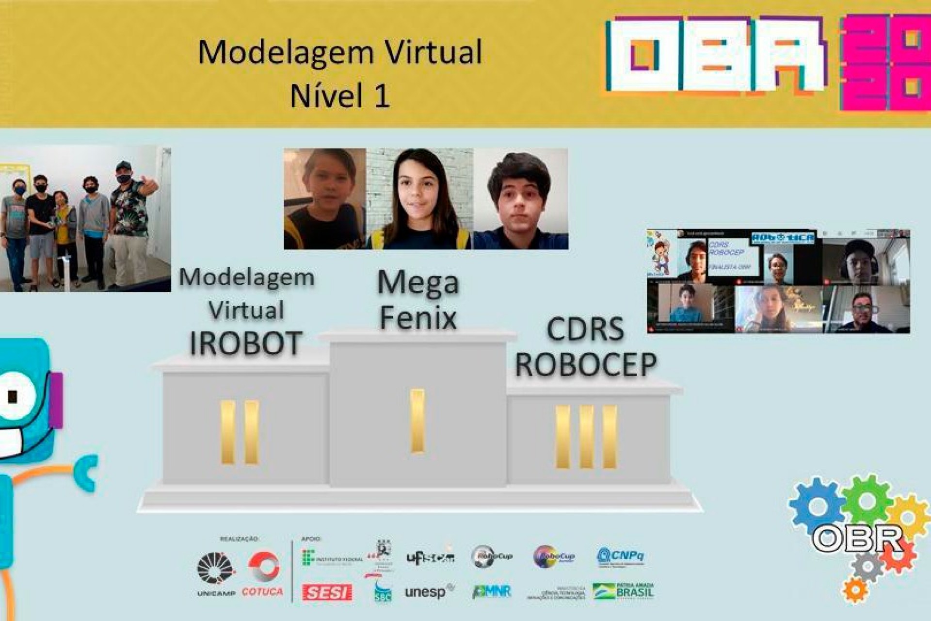 Paranaenses conquistam terceiro lugar na Olimpíada de Robótica