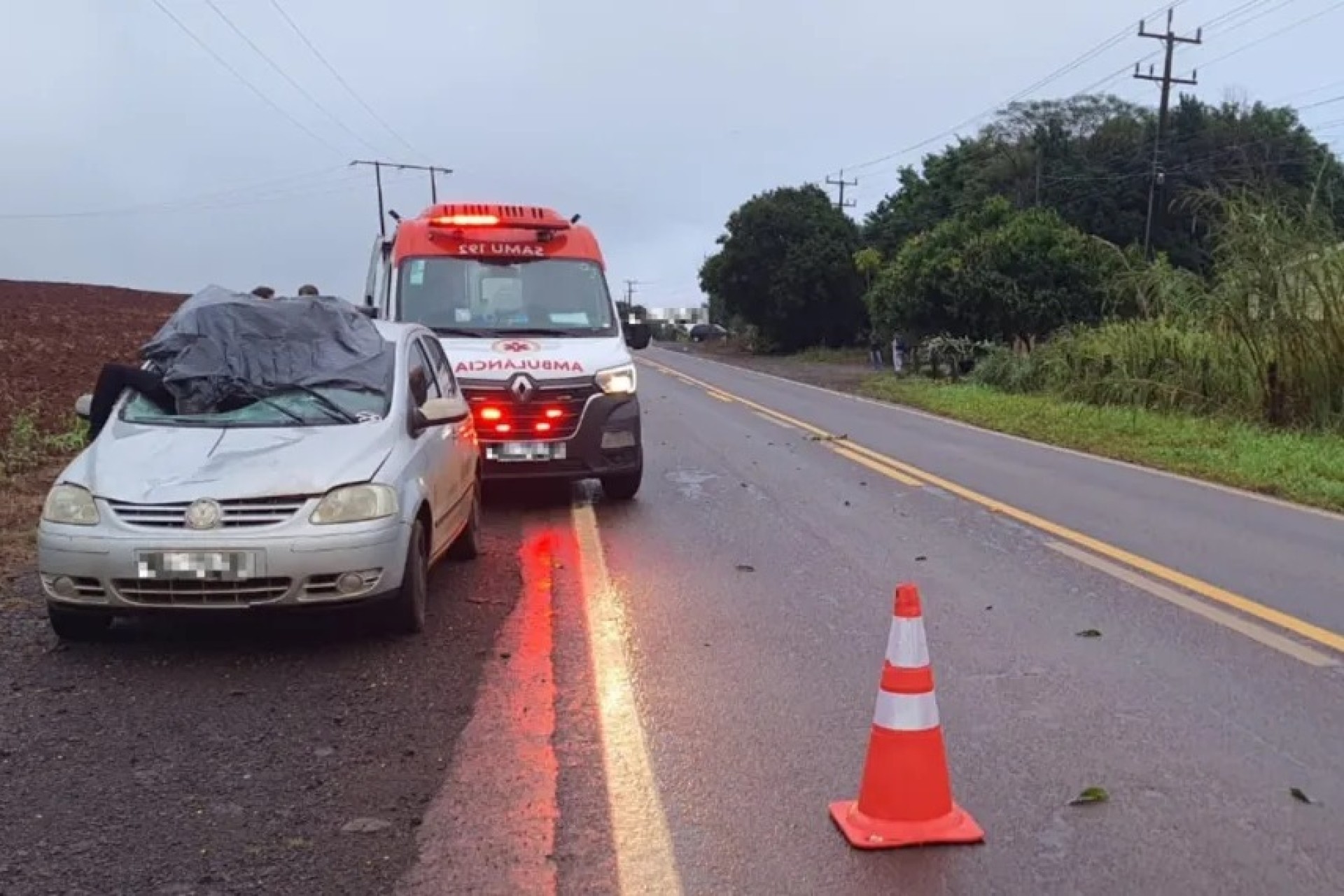 Pedestre morre após ser atropelado na PR-495, em Missal