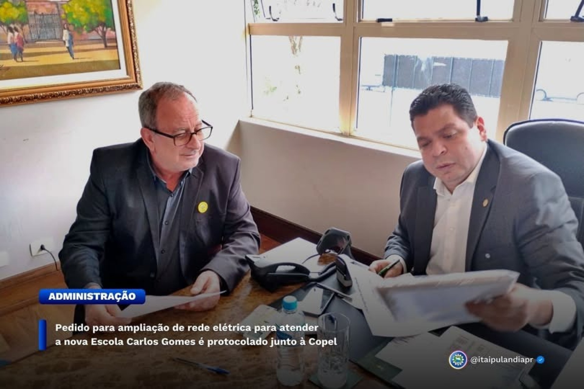 Pedido para ampliação de rede elétrica para atender a nova Escola Carlos Gomes é protocolado