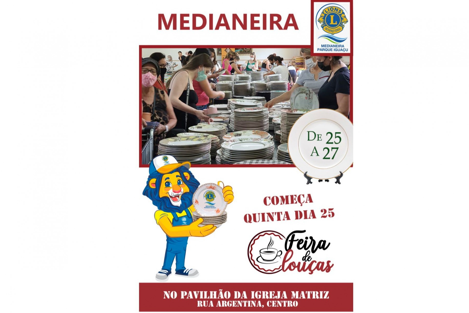 Pela primeira vez em Medianeira, Feira de Louças Beneficente acontece de quinta a sábado