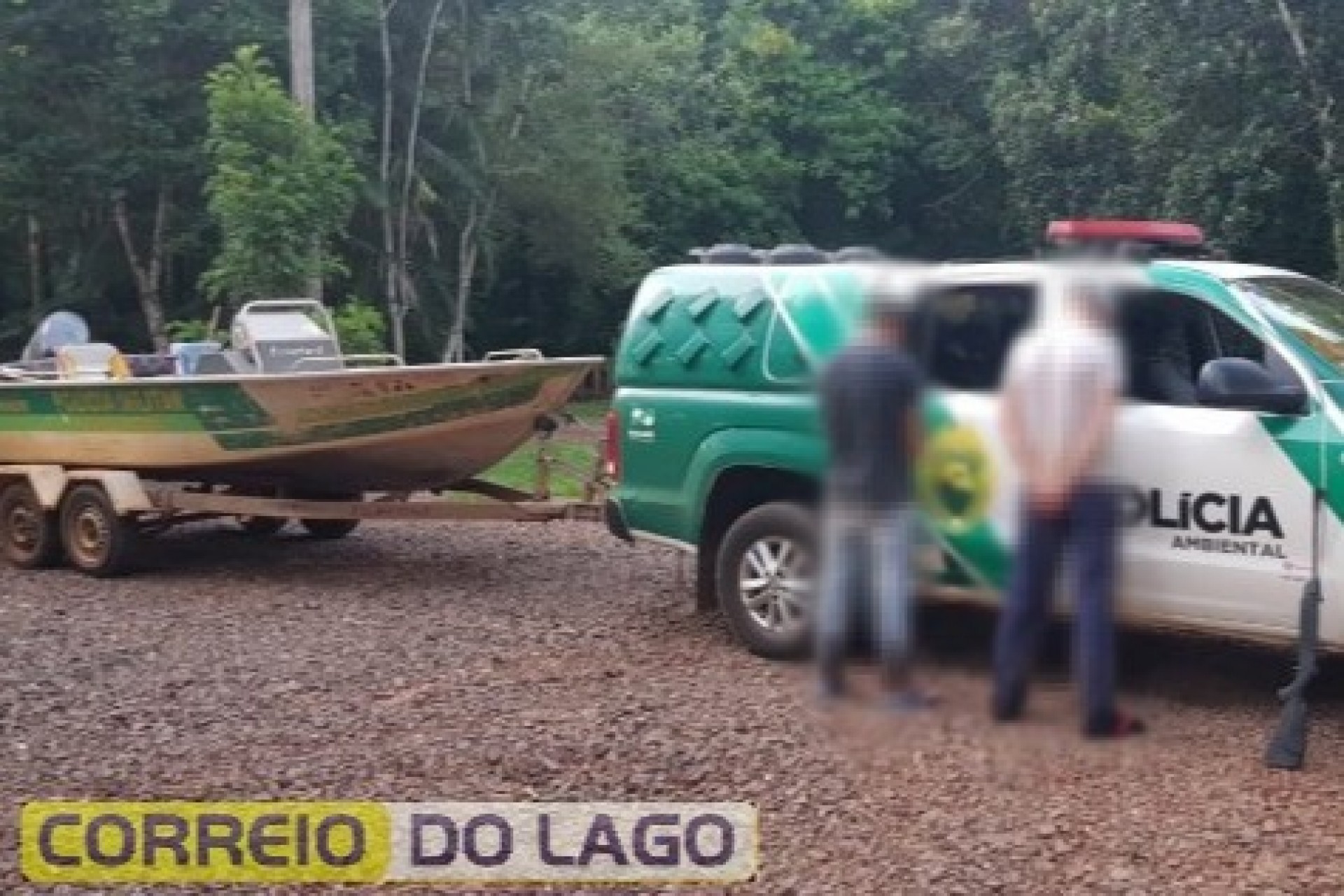 Polícia Ambiental prende dois caçadores com espingarda de pressão com calibre 22 em Santa Helena