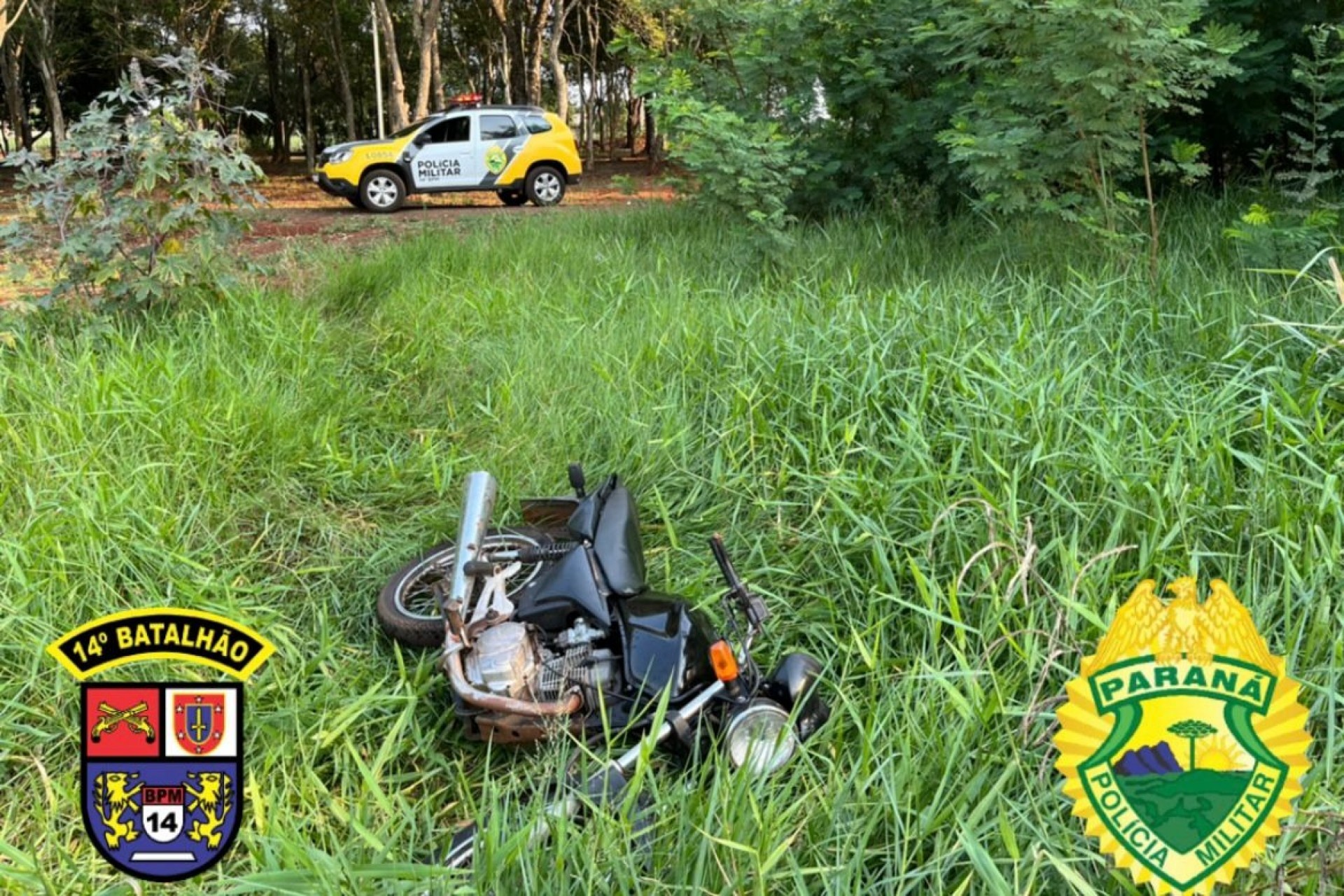 Polícia Militar de Itaipulândia recupera moto furtada