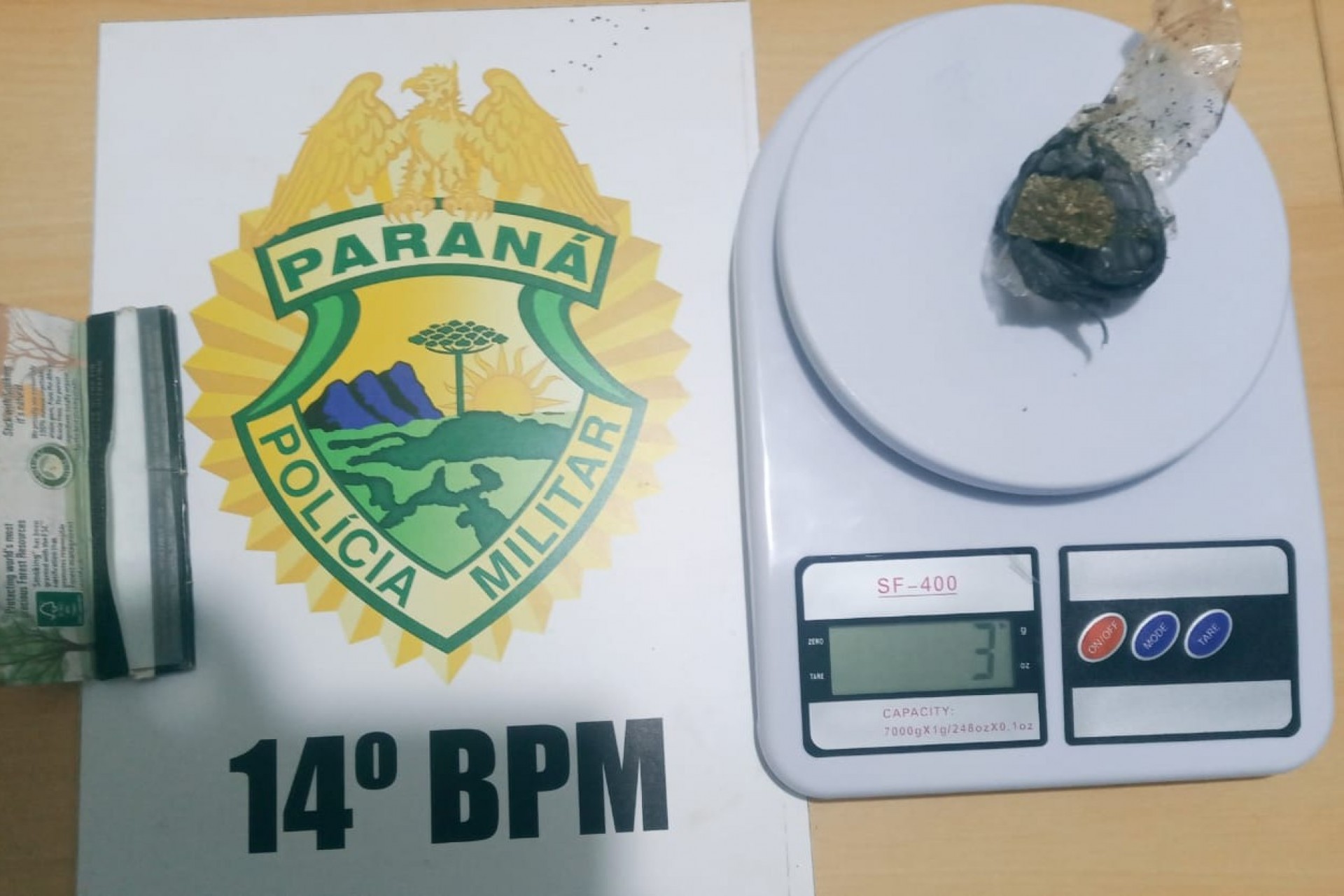 Policia Militar  de Missal apreende jovem com Maconha