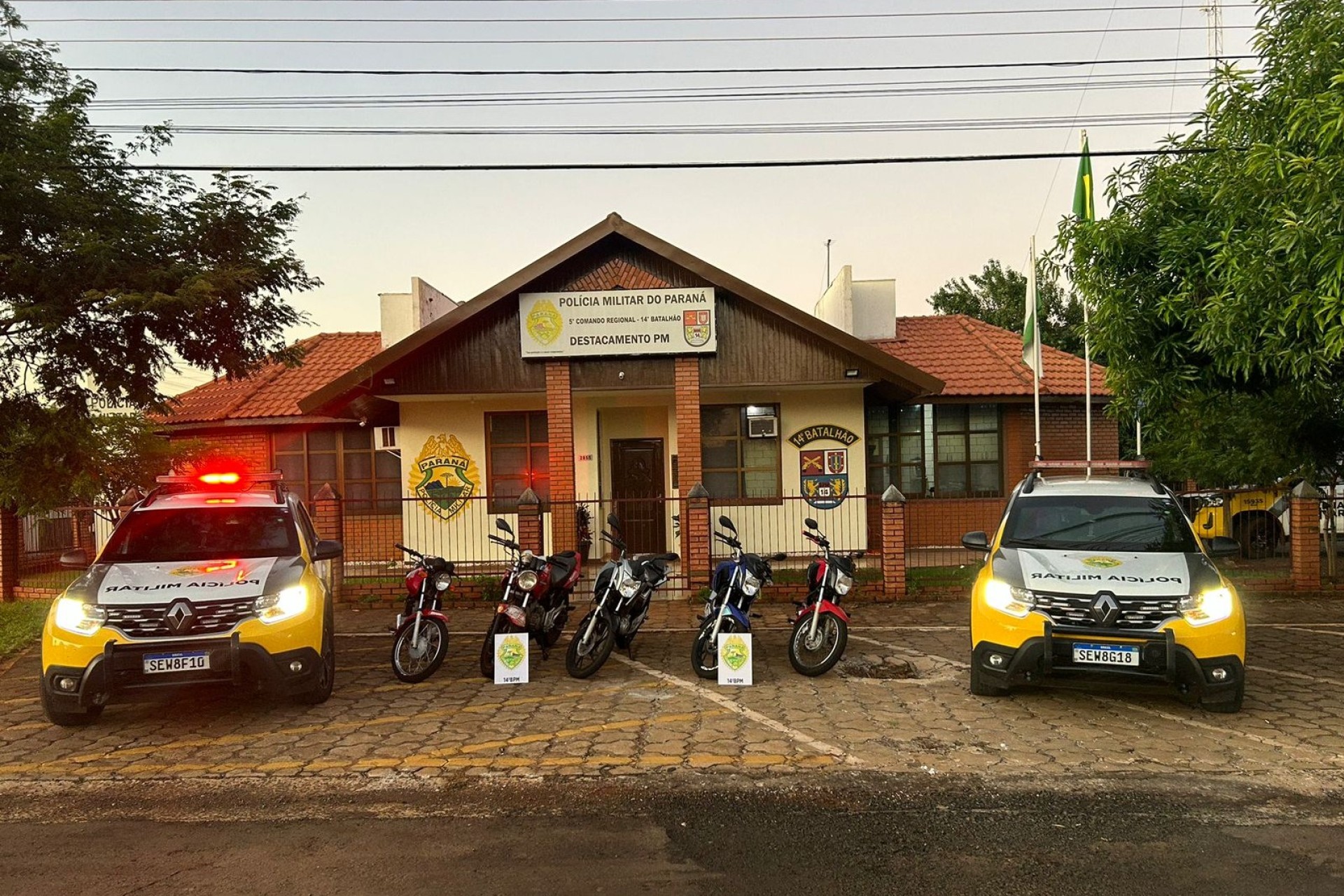Polícia Militar de Missal e Itaipulândia apreende 05 motocicletas na Operação “No Grau/Base Náutica”