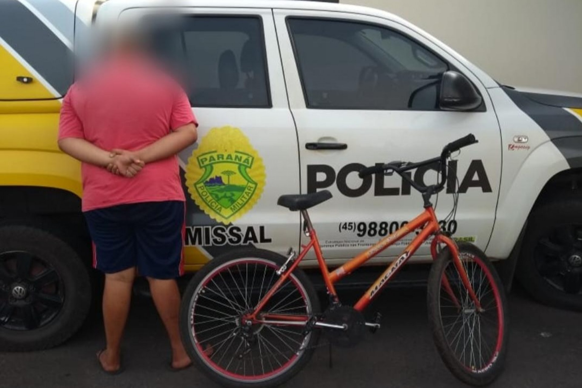 Polícia Militar de Missal recupera bicicleta furtada e apreende menor