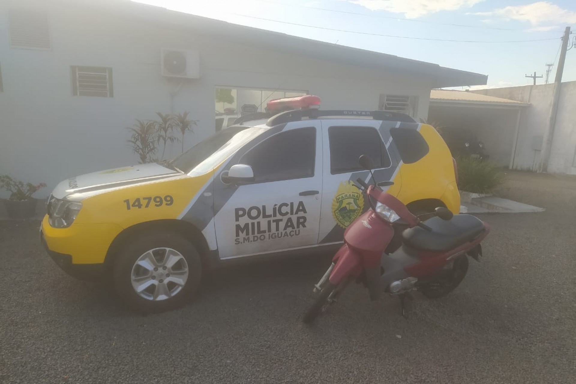 Polícia Militar recupera Biz furtada em São Miguel do Iguaçu