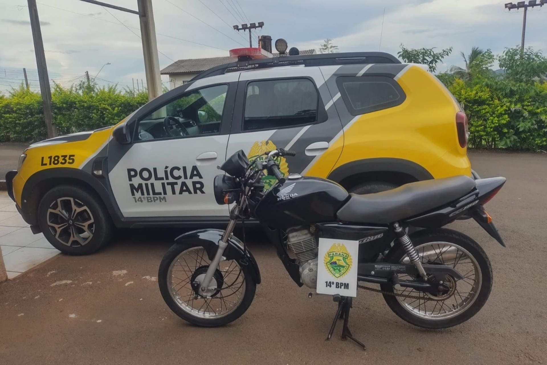 Polícia Militar recupera motocicleta furtada e prende suspeito em Missal