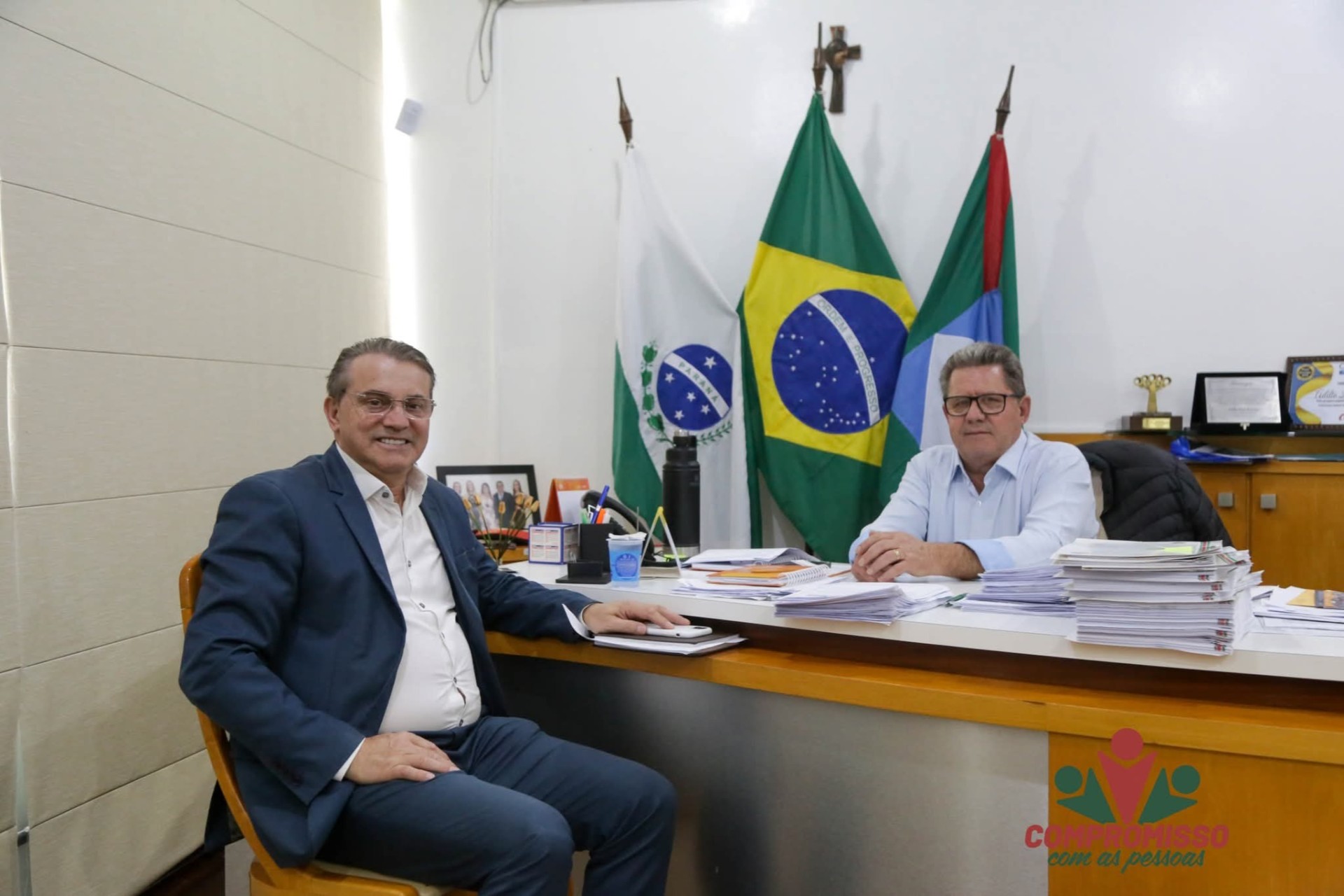 Prefeito de Missal recebe visita do ex-prefeito de Toledo atual assessor da Casa Civil Beto Lunitti