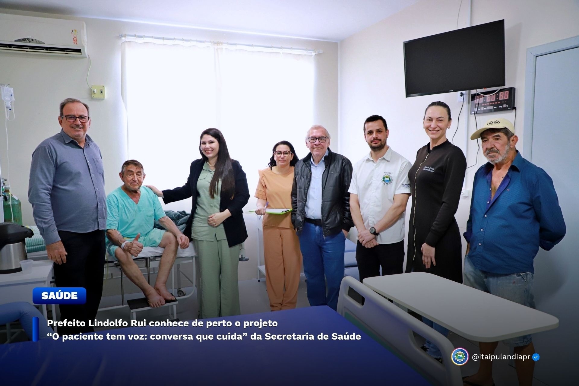 Prefeito Lindolfo Rui conhece de perto o projeto “O paciente tem voz: conversa que cuida”