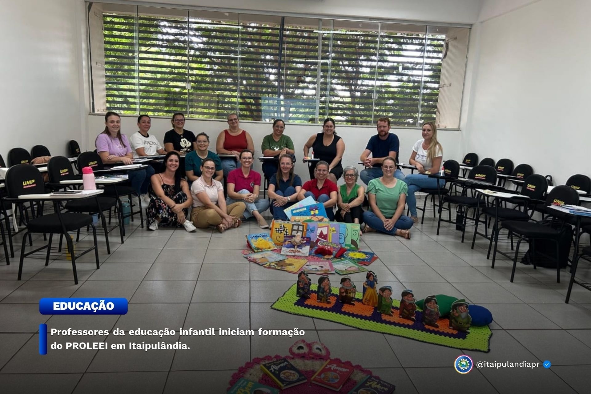 Professores da educação infantil iniciam formação do PROLEEI em Itaipulândia.
