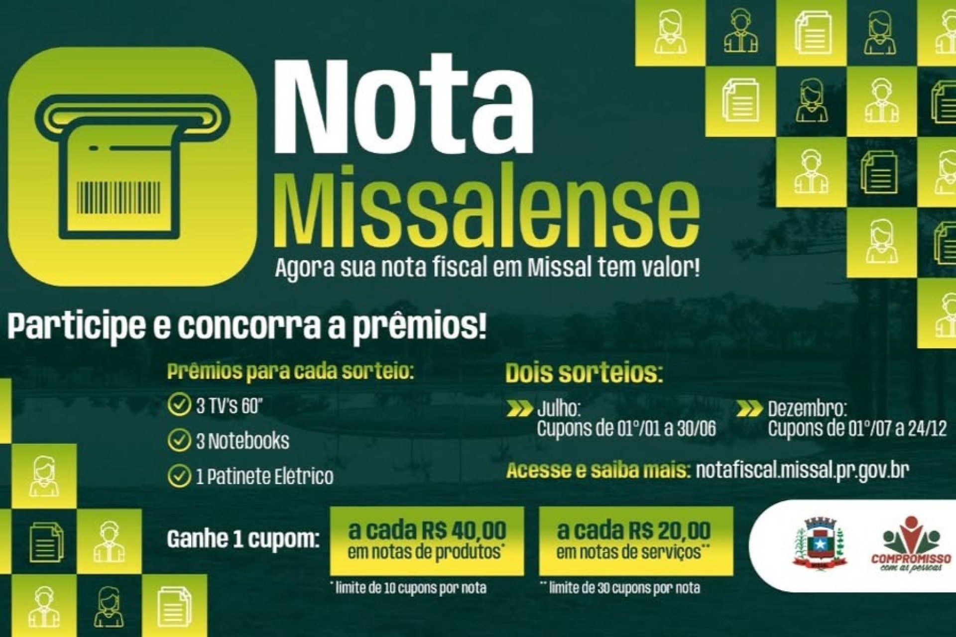 Programa Nota Missalense é retomado em 2025 e terá maior número de prêmios por sorteio