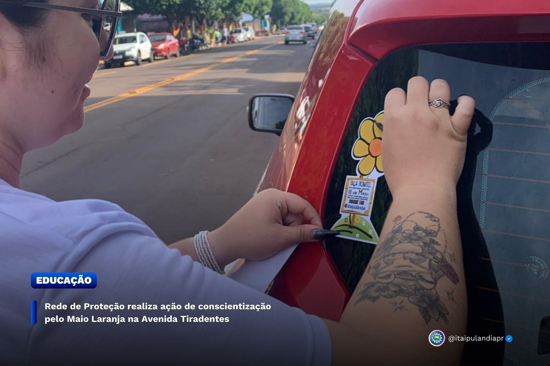Rede de Proteção realiza ação de conscientização pelo Maio Laranja na Avenida Tiradentes