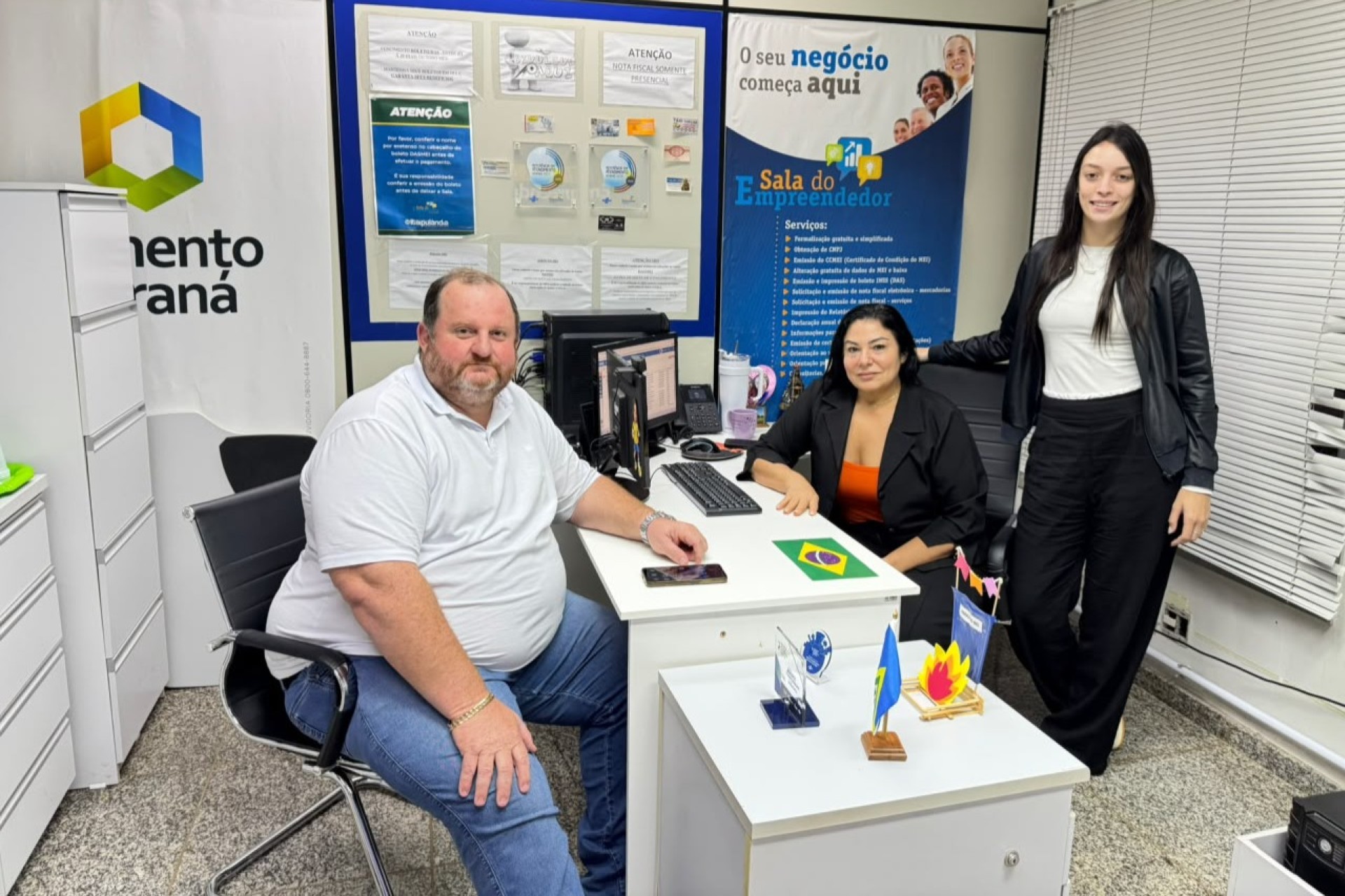 Sala do MEI recebe visita para tratar de mudanças da Reforma Tributária