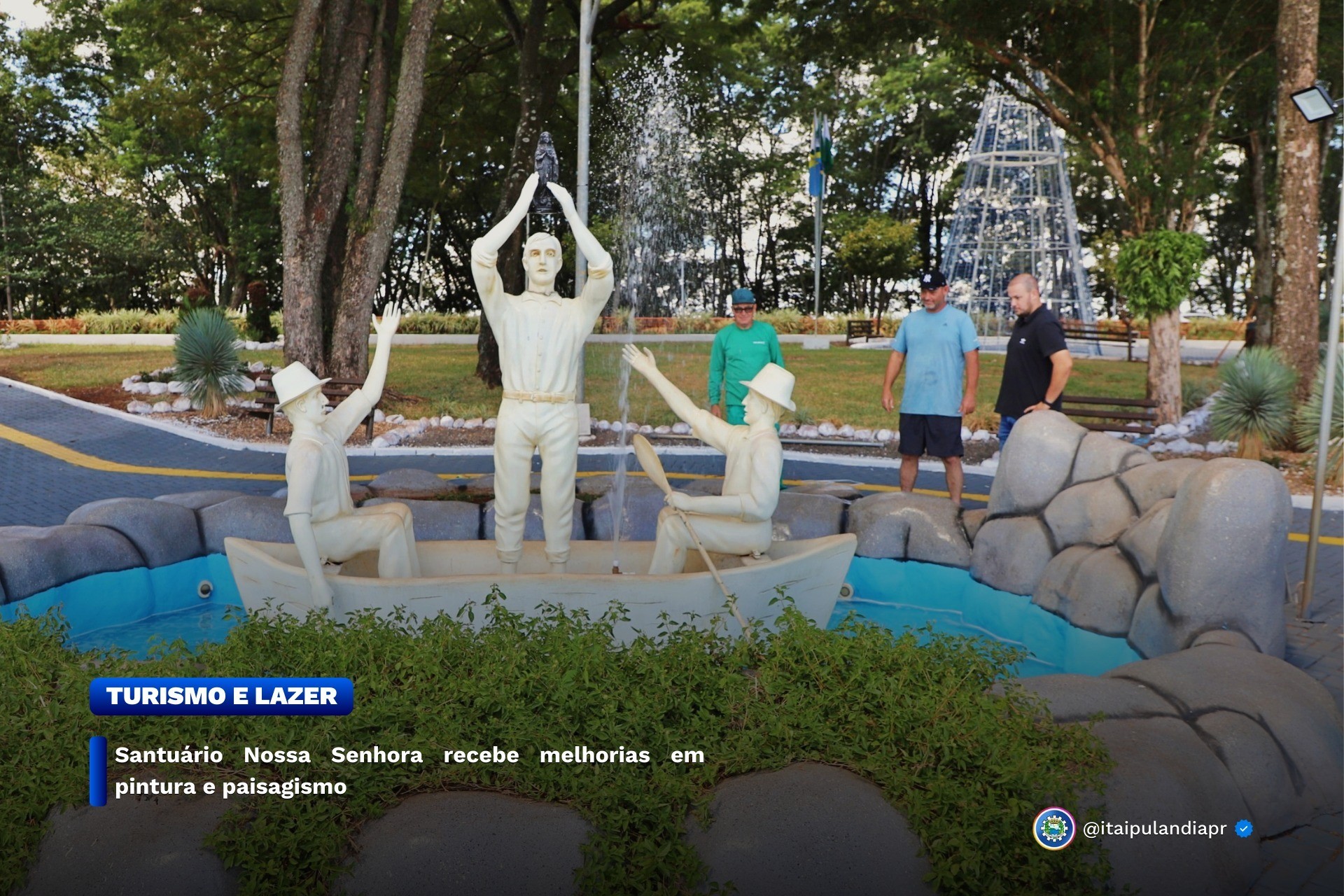 Santuário Nossa Senhora recebe melhorias em pintura e paisagismo