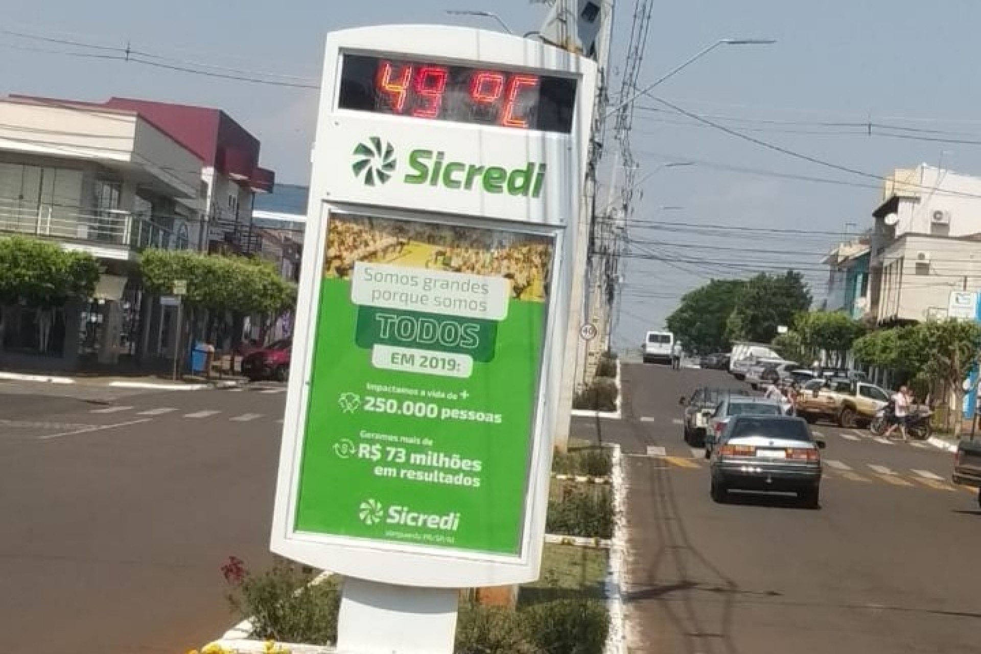 Sensação térmica em Missal chega a 49°C nesta quarta-feira