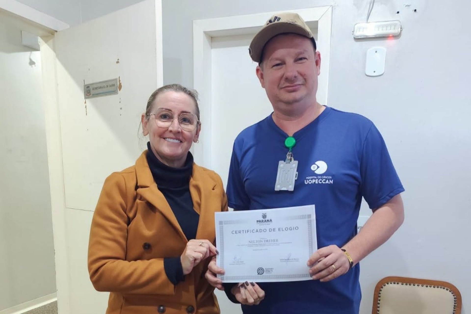 Servidores da Saúde de Missal recebem certificado de elogio da Ouvidoria do Estado