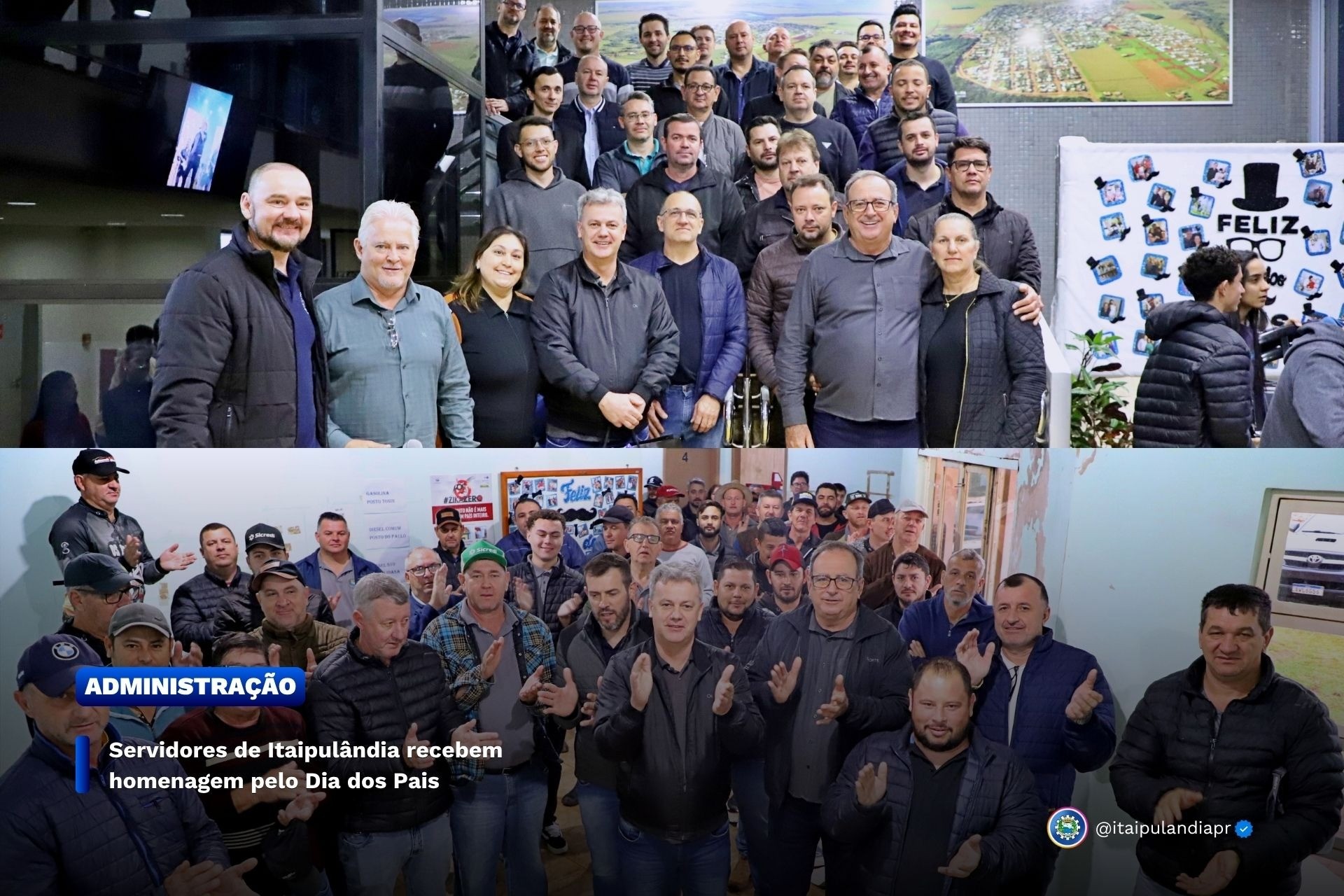 Servidores de Itaipulândia recebem homenagem pelo Dia dos Pais