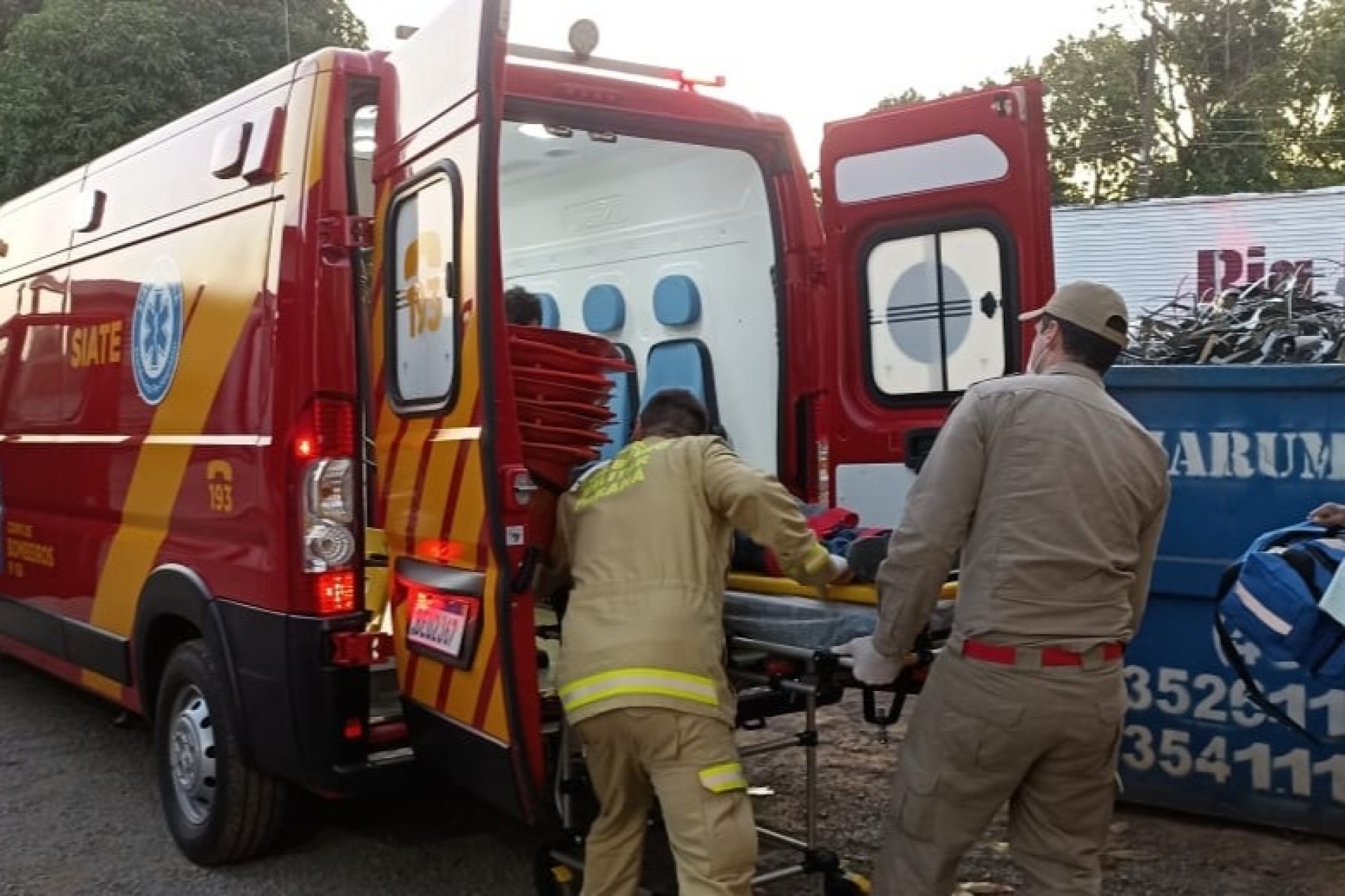 Trabalhador cai de aproximadamente 8m de altura em São Miguel do Iguaçu