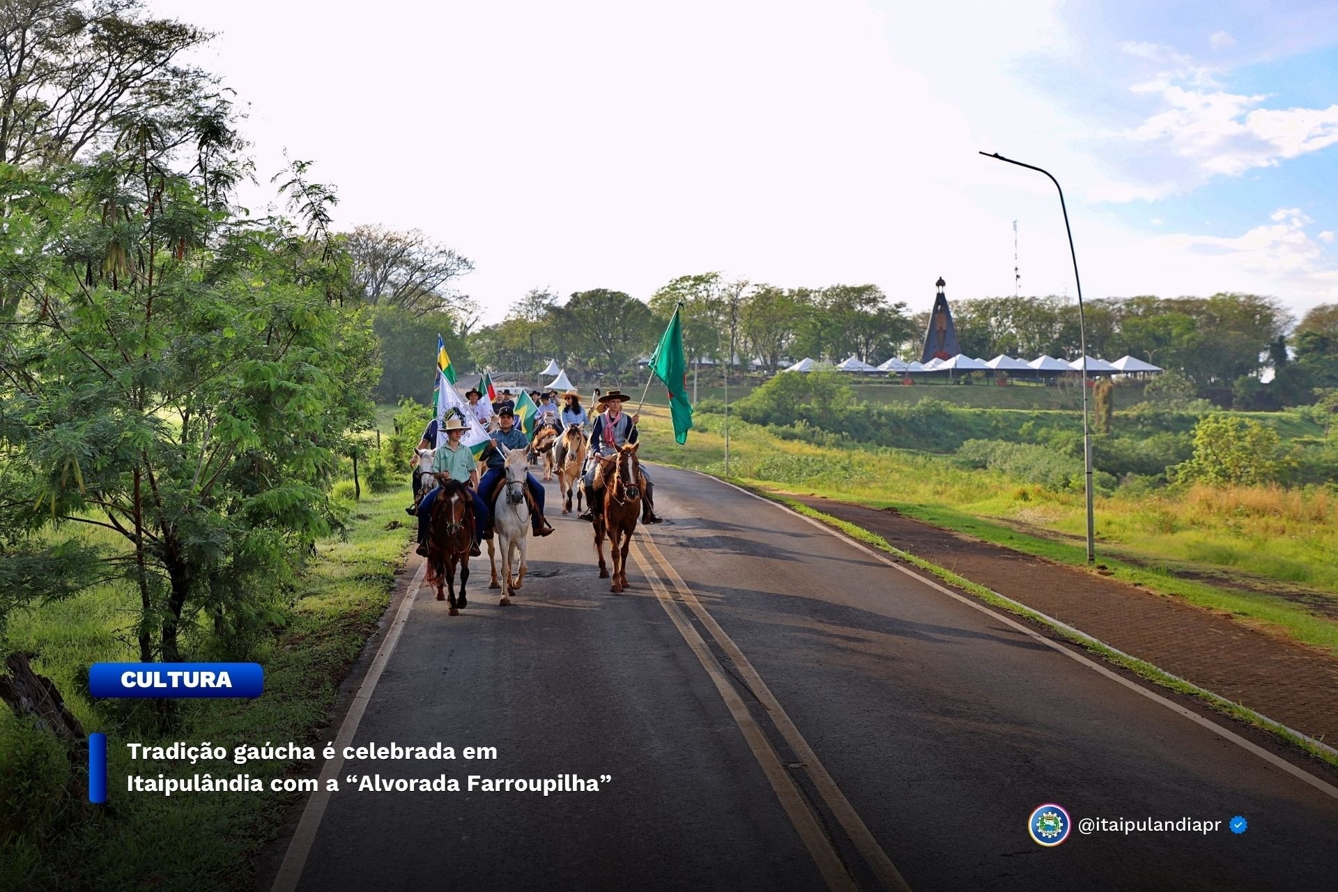 Tradição gaúcha é celebrada em Itaipulândia com a “Alvorada Farroupilha”