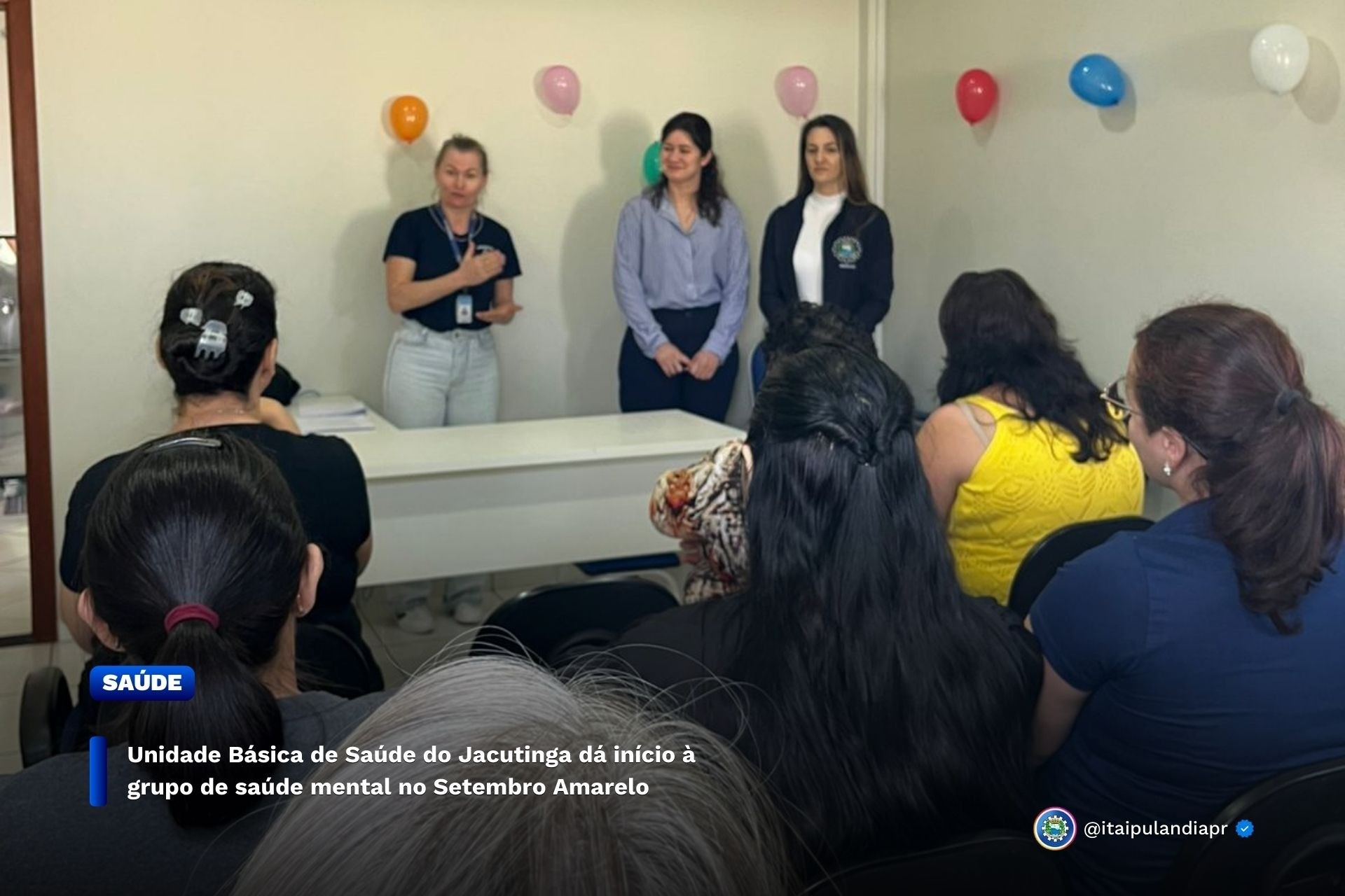 Unidade Básica de Saúde do Jacutinga dá início à grupo de saúde mental no Setembro Amarelo