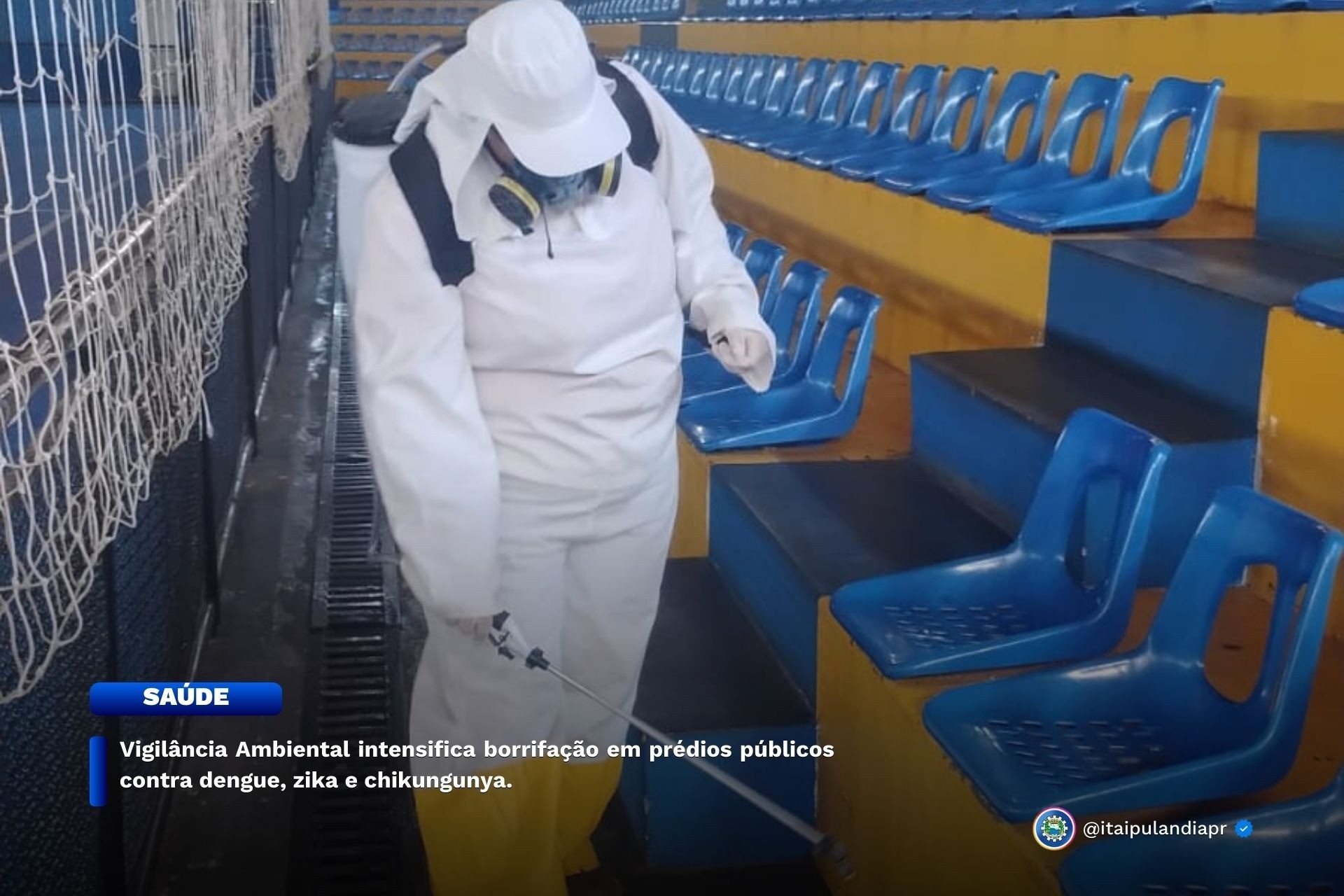 Vigilância Ambiental intensifica borrifação em prédios públicos contra dengue, zika e chikungunya.