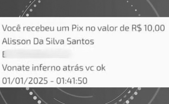 'Vou até o inferno atrás de você': veja mensagens que stalker do Paraná enviou em mais de 600 Pix