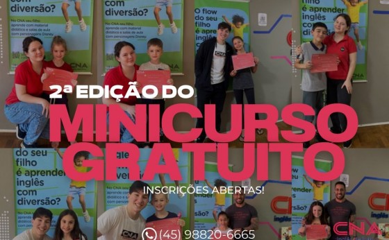 2ª Edição do Minicurso Gratuito de Inglês no CNA