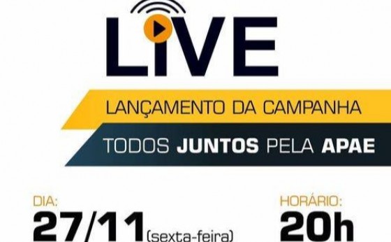 A LIVE E HOJE: APAE de Missal lança campanha “Todos juntos pela APAE”