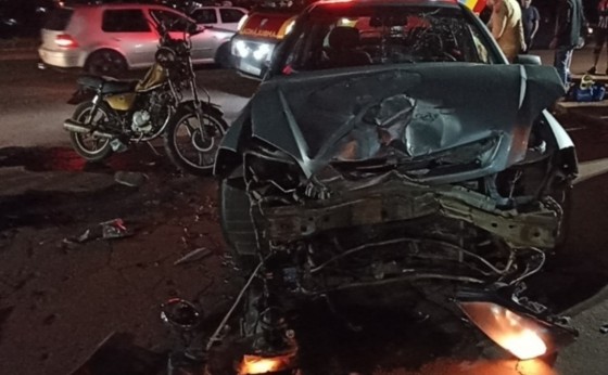 Acidente entre moto e carro resulta em motociclista ferido em São Miguel do Iguaçu