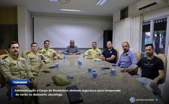 Administração e Corpo de Bombeiros alinham segurança para temporada de verão no Balneário Jacutinga