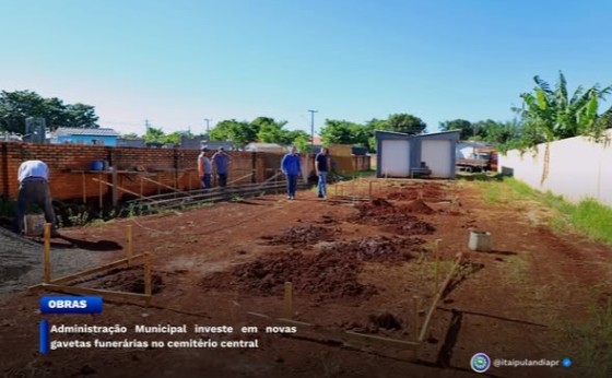 Administração Municipal de Itaipulândia investe em novas gavetas funerárias no cemitério central