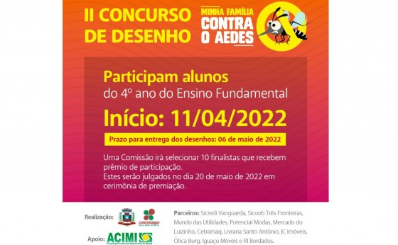 Administração Municipal de Missal lançou II Concurso de Desenho “Minha família CONTRA o Aedes”