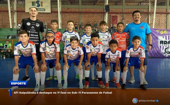 AFI Itaipulândia é destaque na 1ª fase no Sub-11 Paranaense de Futsal
