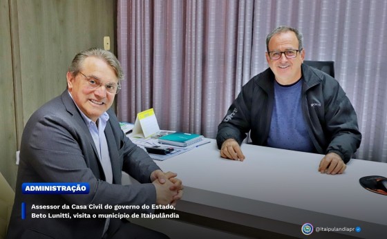 Assessor da Casa Civil do governo do Estado, Beto Lunitti, visita o município de Itaipulândia