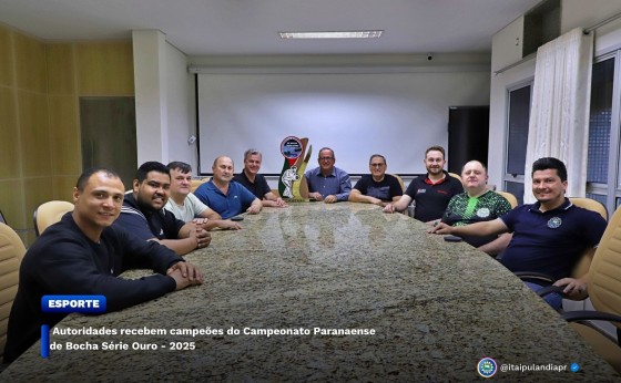 Autoridades recebem campeões do Campeonato Paranaense de Bocha Série Ouro - 2025.