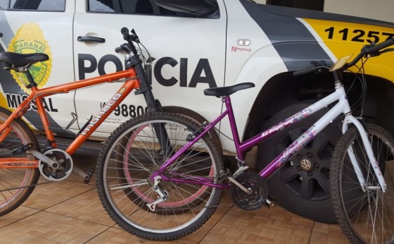 Bicicletas ‘aguardam’ proprietários no Destacamento da Polícia Militar de Missal