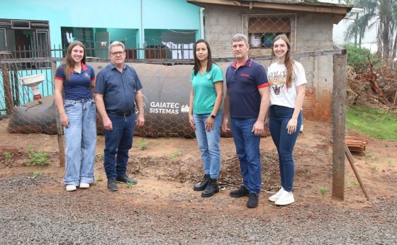 Biodigestor instalado na Escola Olavo Bilac no Portão Ocoí está em funcionamento