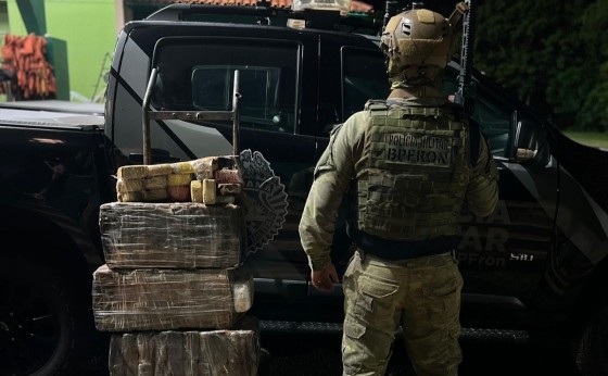 BPFRON apreende 115kg de maconha em Sub Sede, distrito de Santa Helena