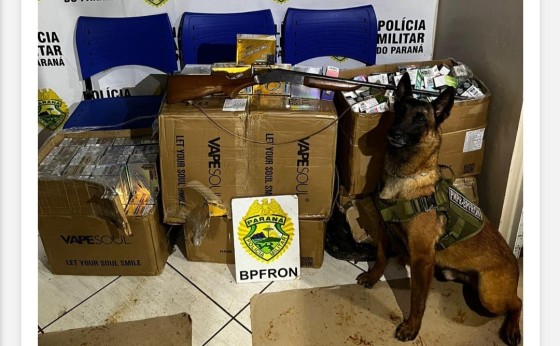 BPFRON apreende produtos contrabandeados e arma de fogo em Missal