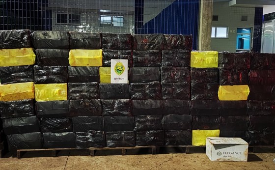 BPFRON e 14°BPM apreendem cigarros contrabandeados em Itaipulândia